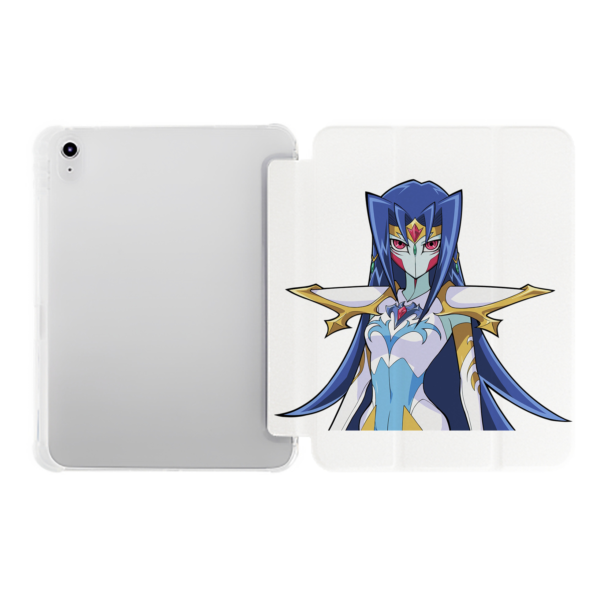 （画像用） 遊☆戯☆王 Yu-Gi-Oh! IPad ケース ペン収納付き 三つ折りスタンド PUレザー×シリコン 対応機種9.5/10.5/10.9インチ